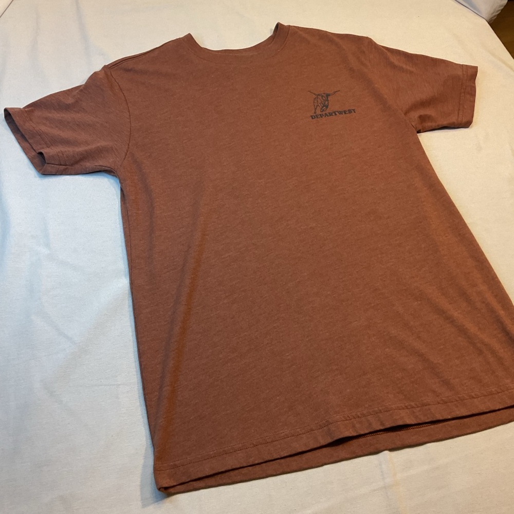Departwest Orange Short Sleeve T-Shirt,‎ Size M Long Horn